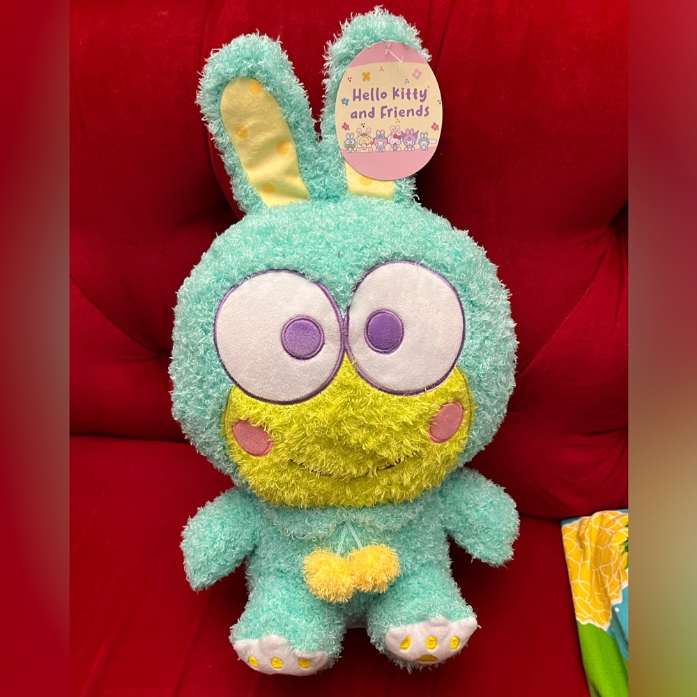 Keroppi Easter/ Spring Plush Toy 25” NEW